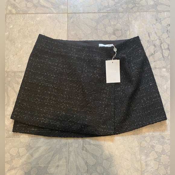 NWT Hill House The Tatiana Skirt Black Tweed Women’s Size XL - Picture 1 of 7